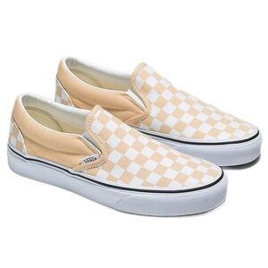 Vans Classic Slip-On Checkerboard Shoe Honey Peach